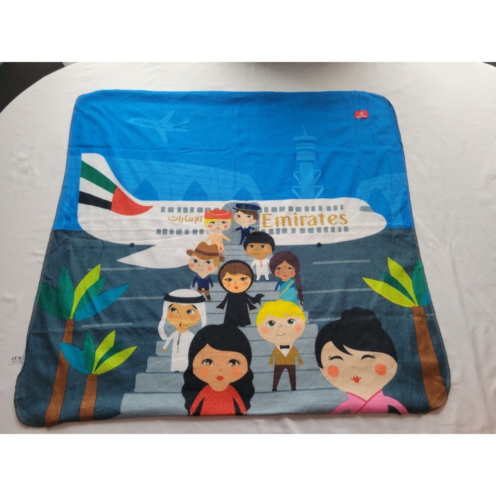EMIRATES Fly with Me Airplane with people Travel  Blanket 31" x 31"‎